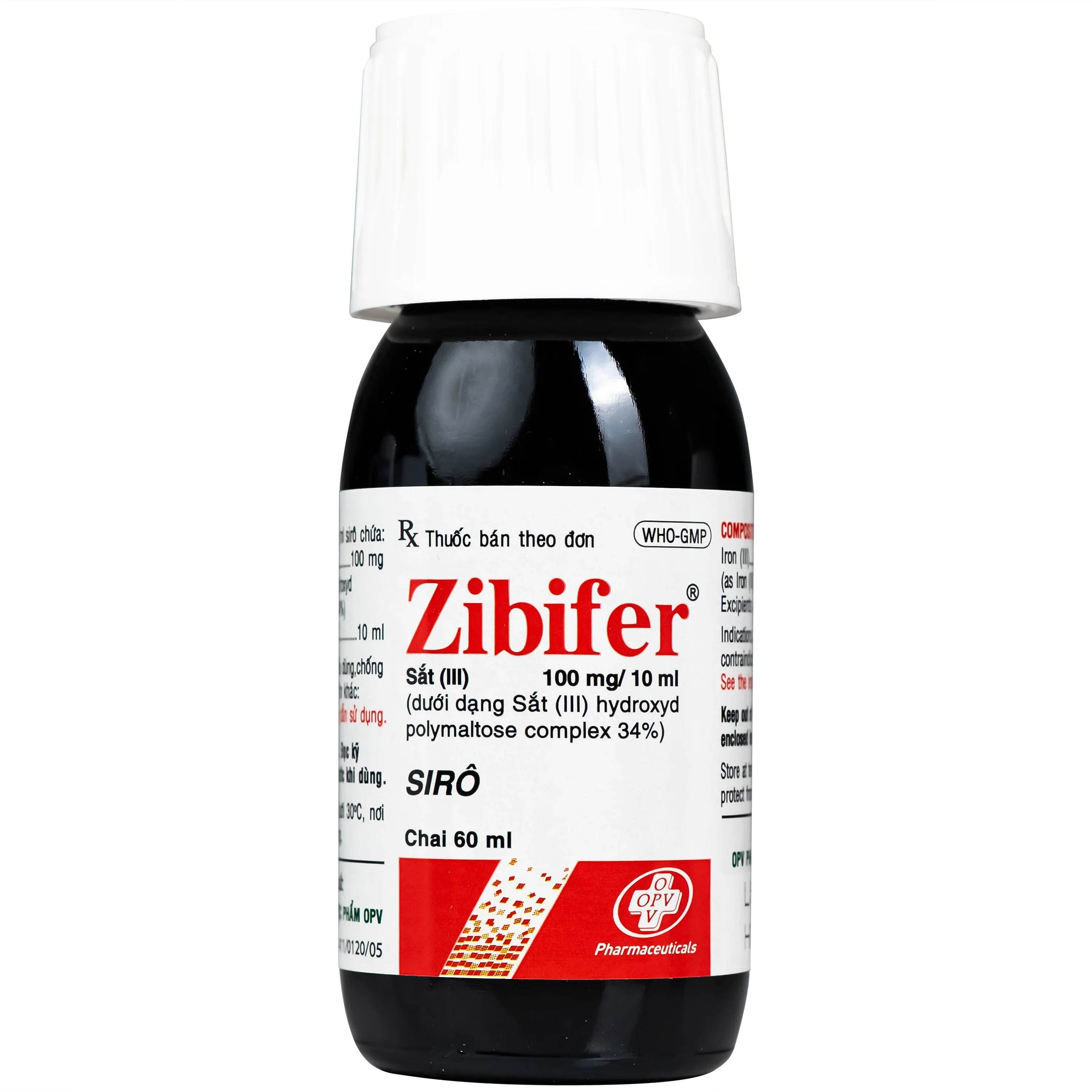 Hình ảnh Thuốc Zibifer OPV Pharmaceutical điều trị thiếu máu do thiếu sắt và thiếu sắt không thiếu máu (60ml)