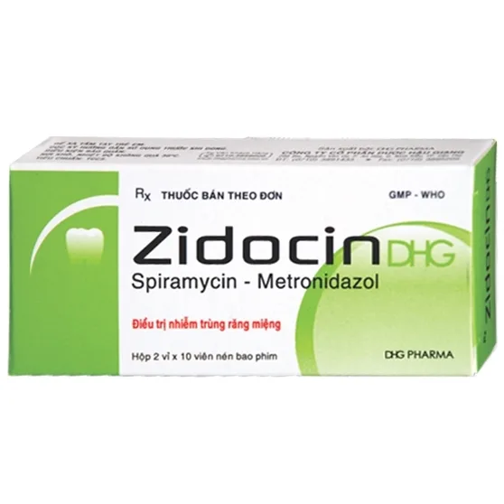 Hình ảnh Thuốc Zidocin DHG điều trị nhiễm trùng răng miệng cấp tính (2 vỉ x 10 viên)