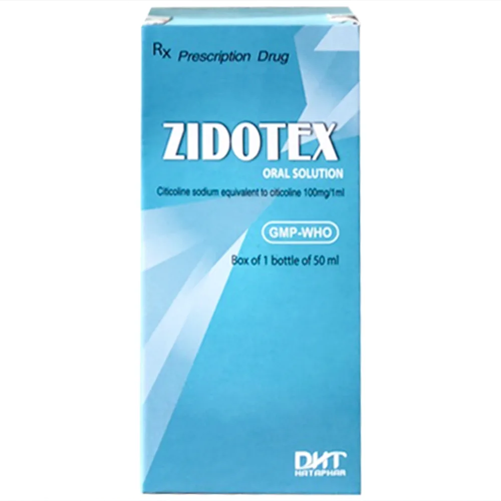 Hình ảnh Dung dịch Zidotex 100mg Hataphar điều trị rối loạn mạch máu não (50ml)
