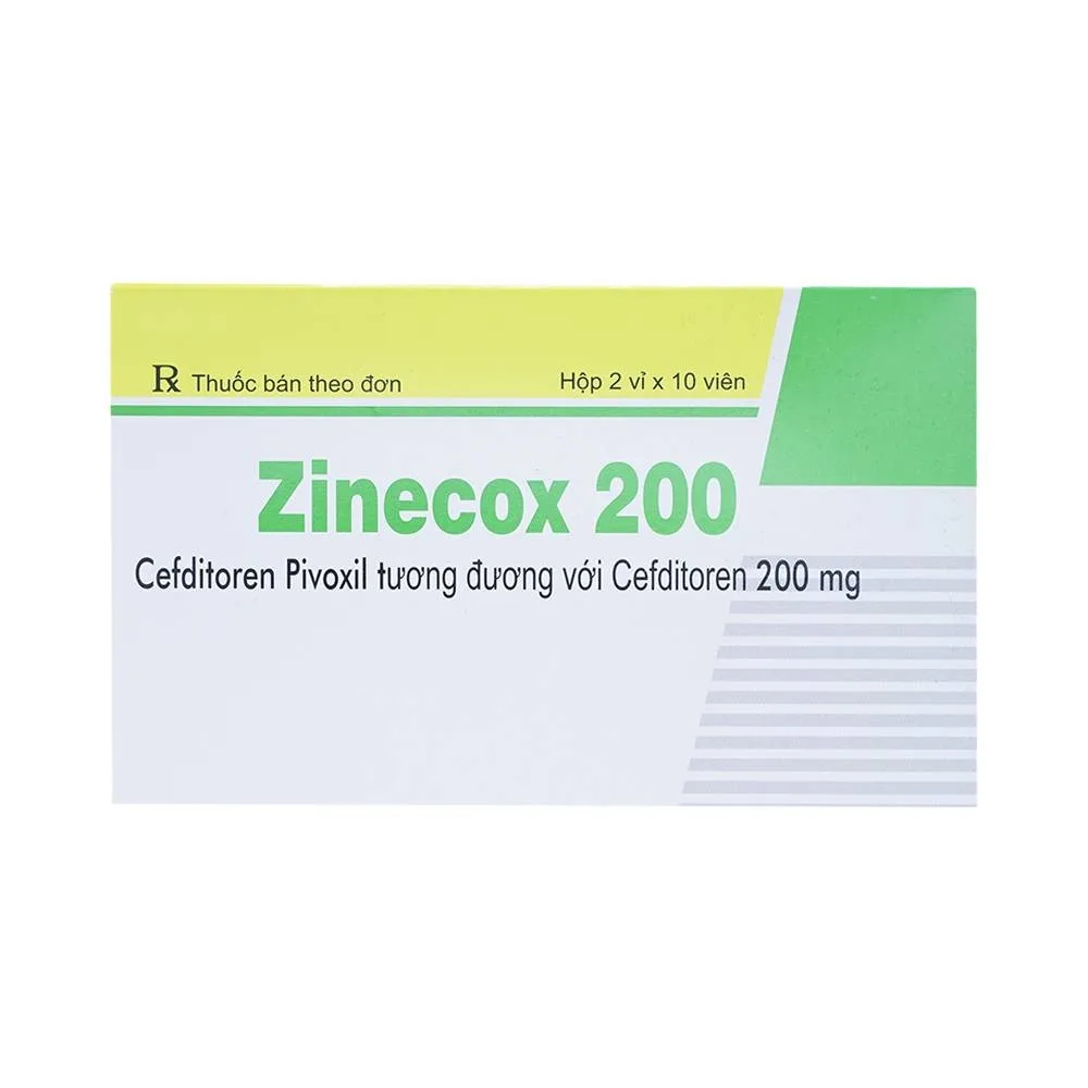 Hình ảnh Thuốc Zinecox 200 Maxim điều trị viêm amidan, viêm họng cấp (2 vỉ x 10 viên)