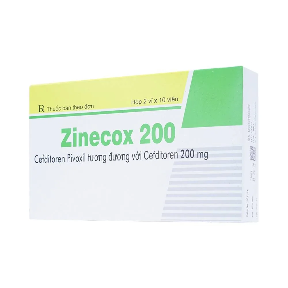 Hình ảnh Thuốc Zinecox 200 Maxim điều trị viêm amidan, viêm họng cấp (2 vỉ x 10 viên)