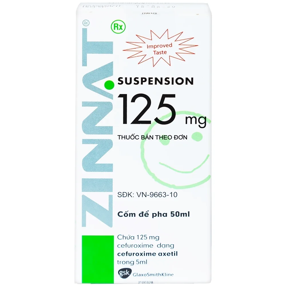 Hình ảnh Cốm pha Zinnat Suspension 125mg GSK điều trị các chứng nhiễm khuẩn (50ml) 