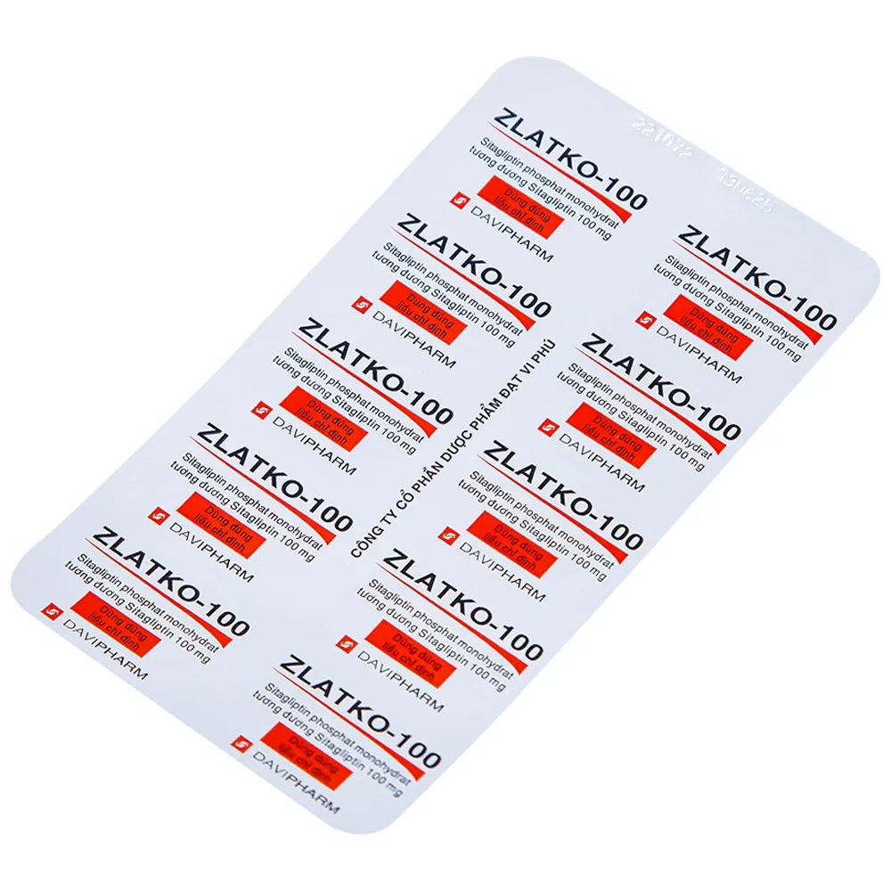 Hình ảnh Thuốc Zlatko-100 DaviPharm điều trị đái tháo đường típ 2 (3 vỉ x 10 viên)