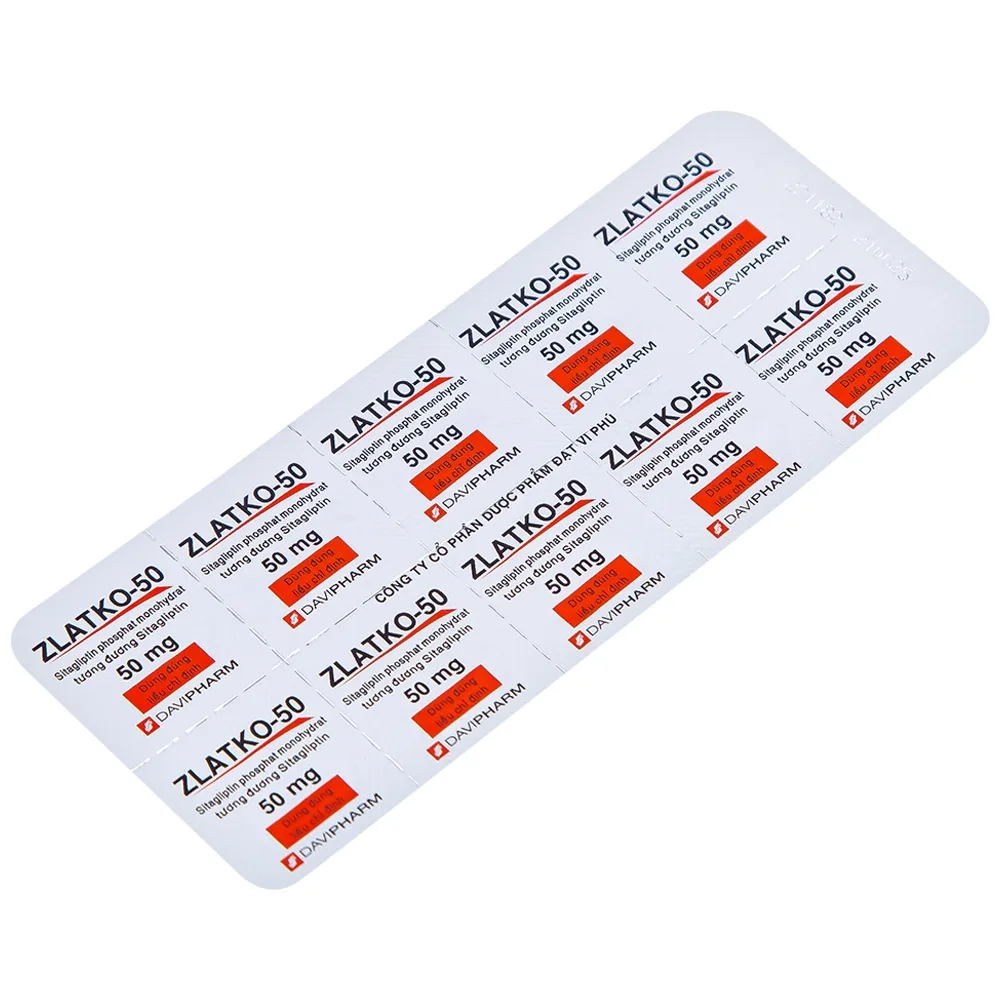 Hình ảnh Thuốc Zlatko-50 DaviPharm điều trị đái tháo đường típ 2 (3 vỉ x 10 viên)