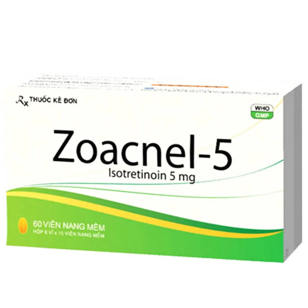 Hình ảnh Thuốc Zoacnel 5mg Davi hỗ trợ điều trị mụn trứng cá nặng (60 viên)