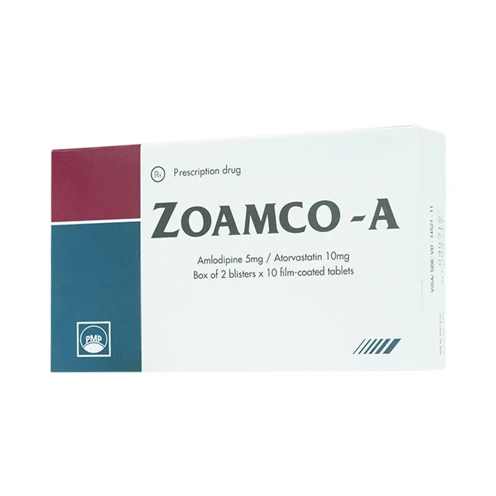 Hình ảnh Thuốc Zoamco-A Pymepharco điều trị tăng huyết áp (2 vỉ x 10 viên)