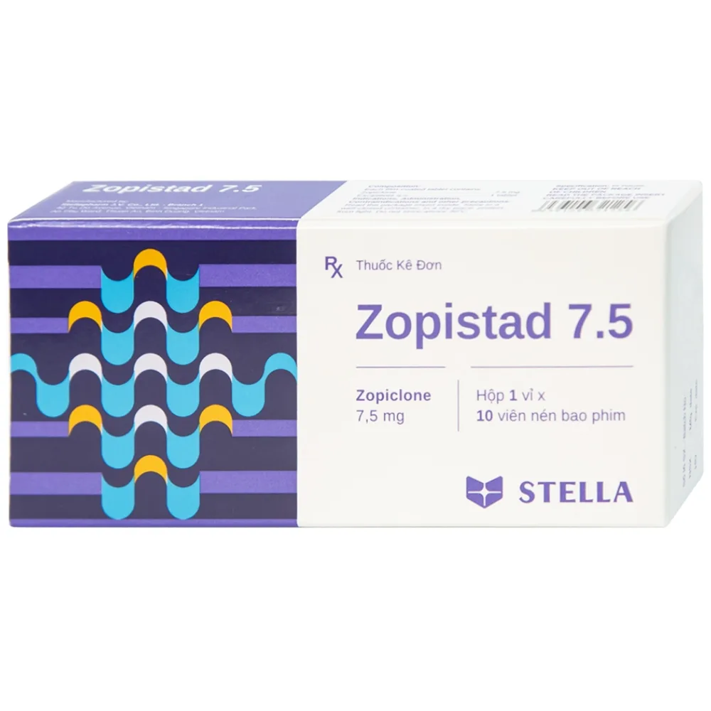 Hình ảnh Thuốc Zopistad 7.5 Stella hỗ trợ điều trị ngắn hạn chứng mất ngủ (1 vỉ x 10 viên)
