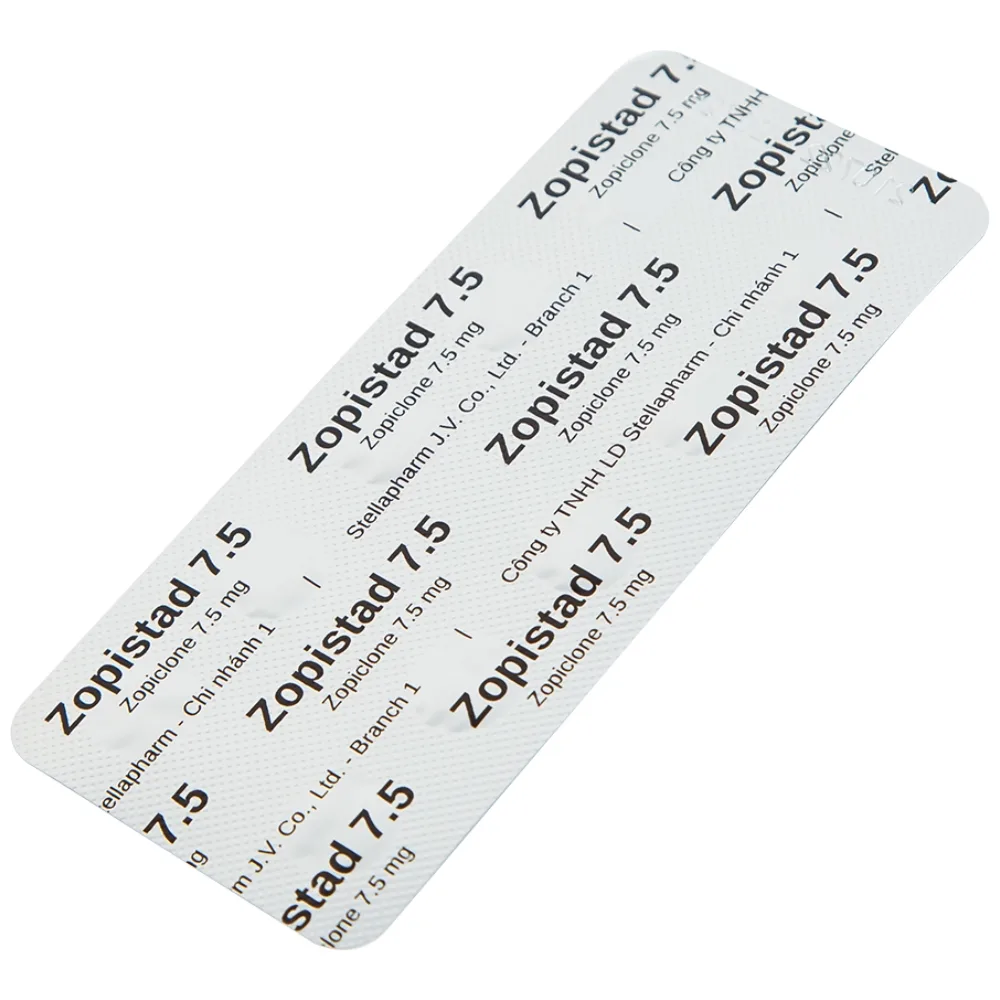 Hình ảnh Thuốc Zopistad 7.5 Stella hỗ trợ điều trị ngắn hạn chứng mất ngủ (1 vỉ x 10 viên)