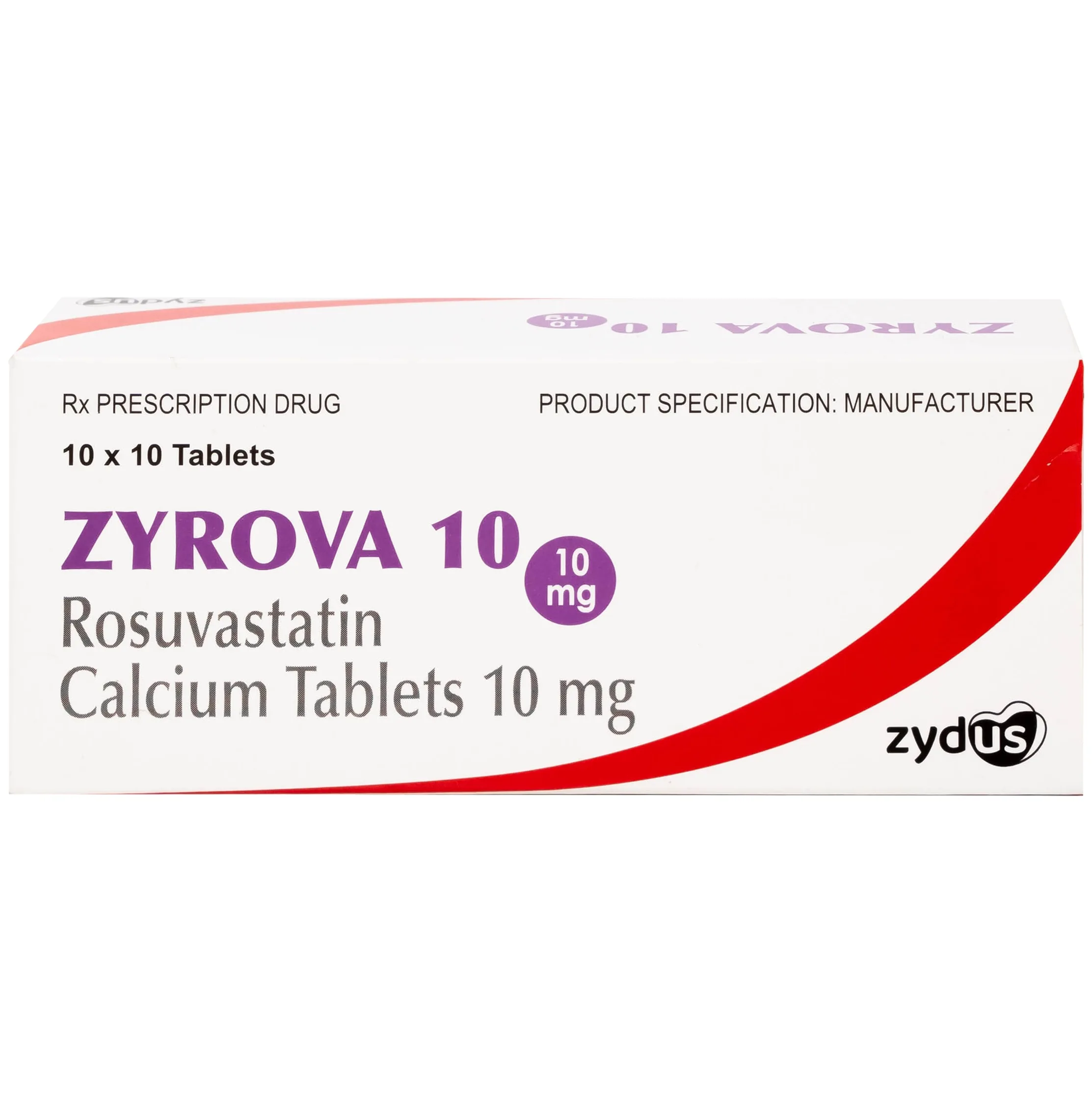 Hình ảnh Thuốc Zyrova 10 Zydus điều trị cholesterol cao trong máu (10 vỉ x 10 viên)