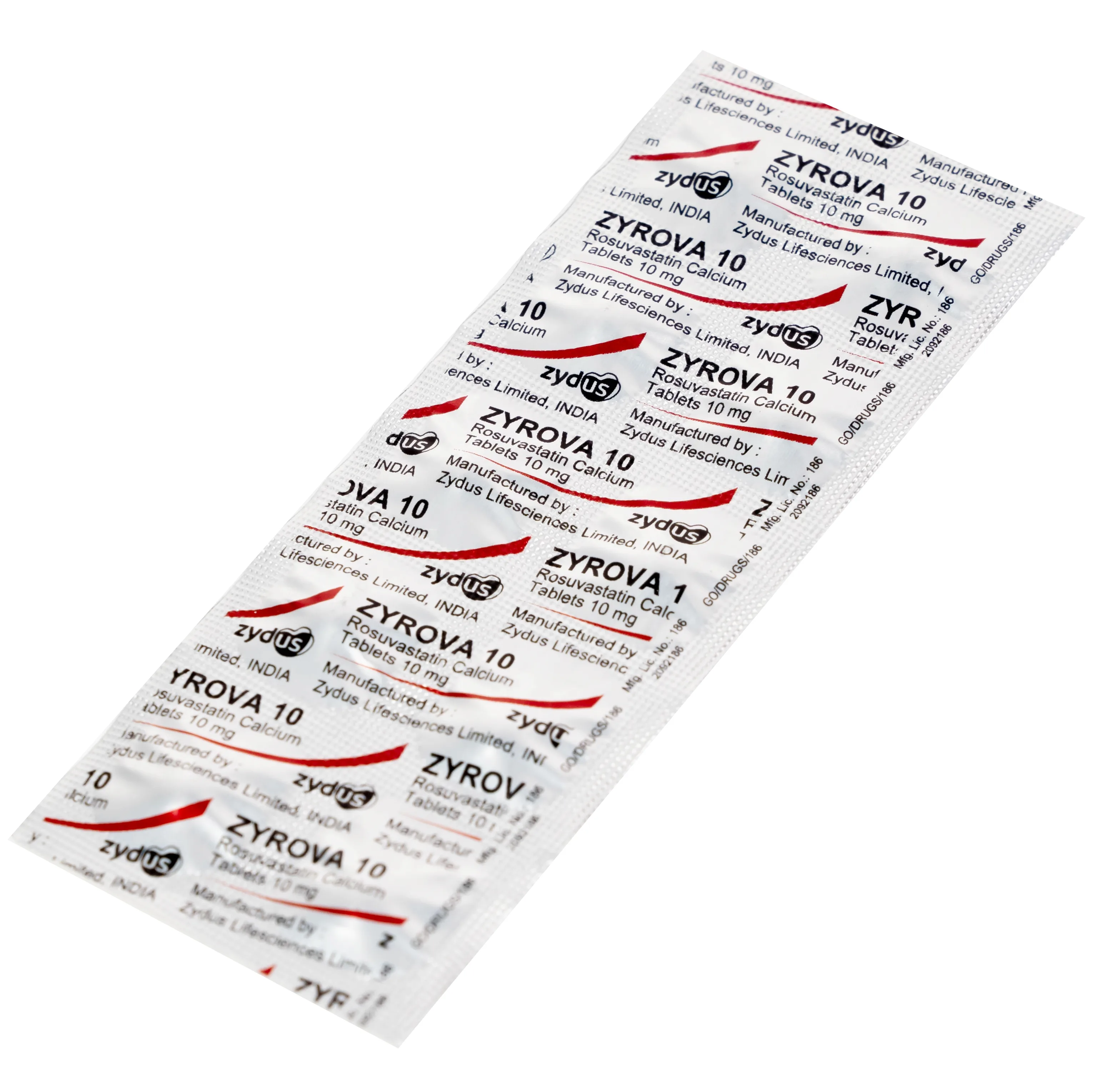 Hình ảnh Thuốc Zyrova 10 Zydus điều trị cholesterol cao trong máu (10 vỉ x 10 viên)