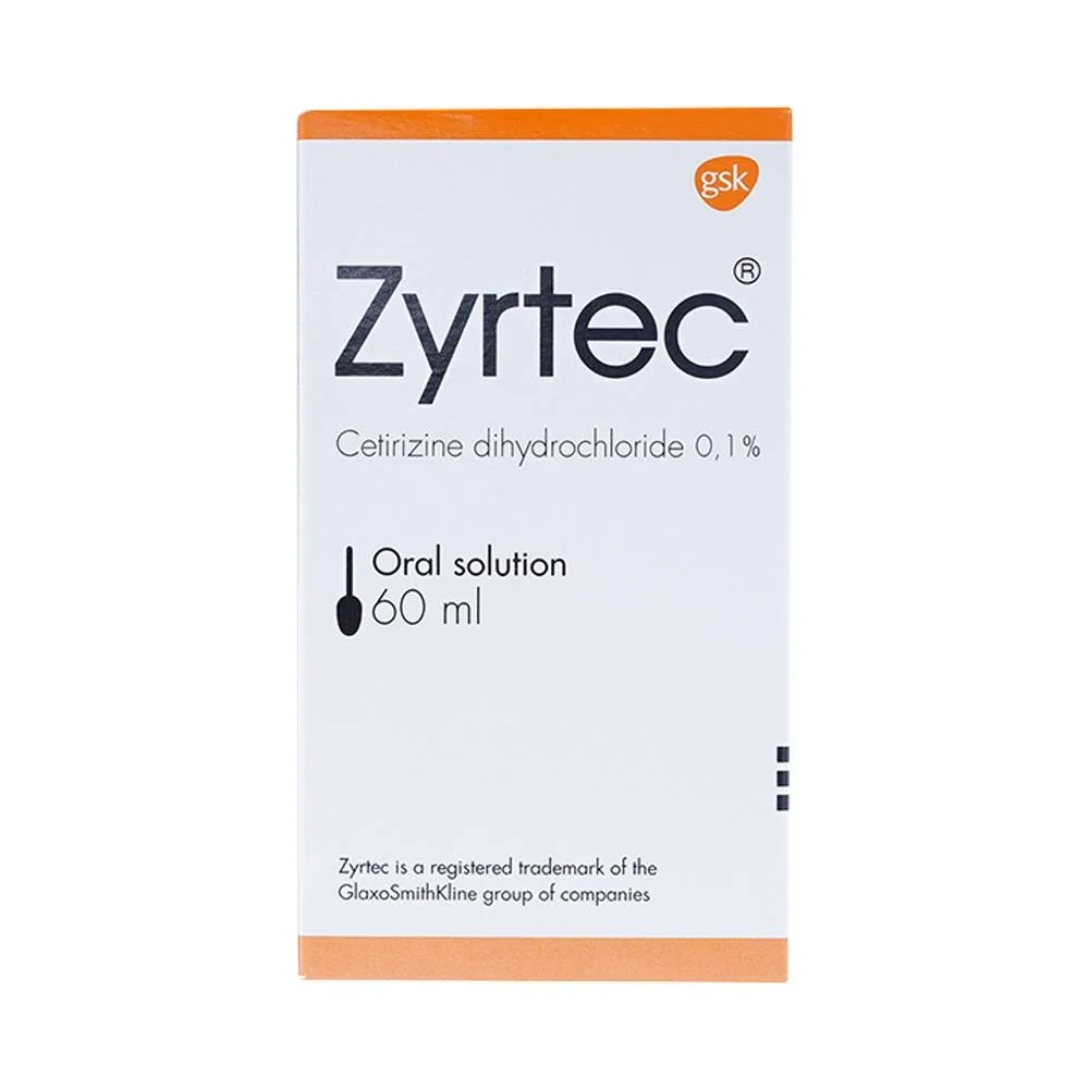 Hình ảnh Dung dịch uống Zyrtec GSK giảm viêm mũi dị ứng, mày đay tự phát, mạn tính (60ml)