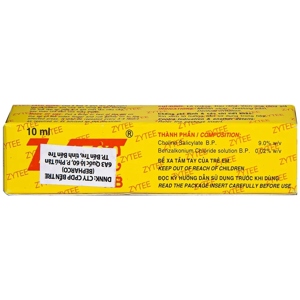 Hình ảnh Gel Zytee RB Raptakos sát trùng giảm đau (10ml)