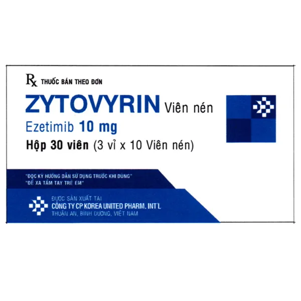 Hình ảnh Thuốc Zytovyrin Korea United điều trị tăng cholesterol máu nguyên phát (3 vỉ x 10 viên)