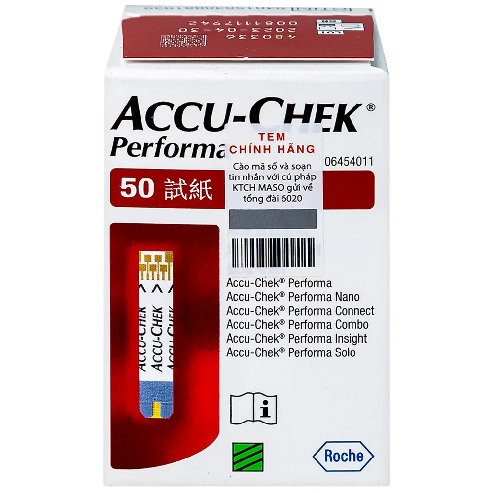 Hình ảnh Que thử đường huyết Accu-Chek Performa (50 que)
