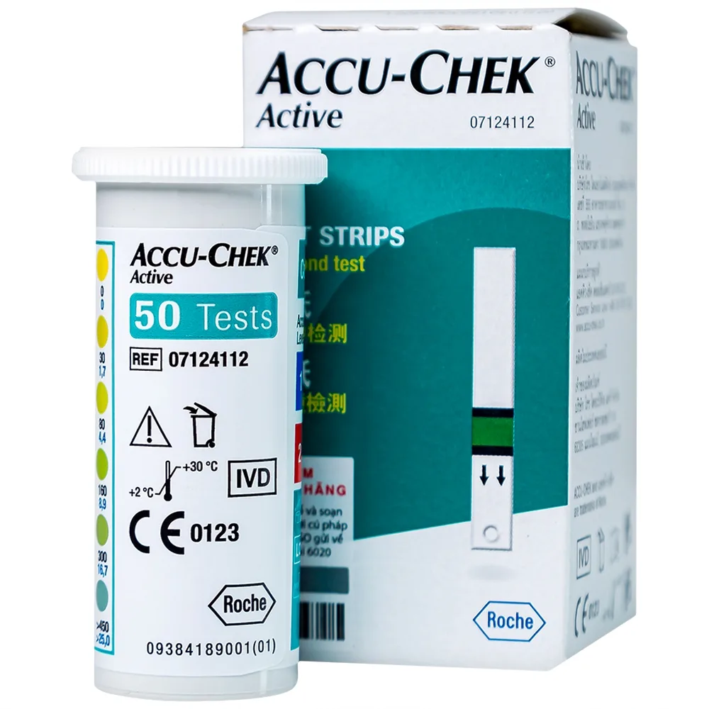 Hình ảnh Que thử đường huyết Accu-Chek Active dùng cho máy Accu-Chek Active (50 cái)
