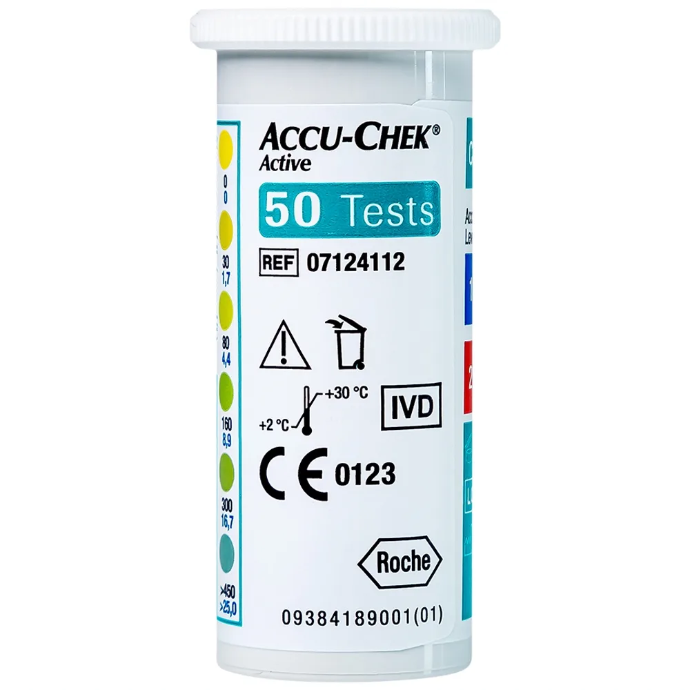 Hình ảnh Que thử đường huyết Accu-Chek Active dùng cho máy Accu-Chek Active (50 cái)