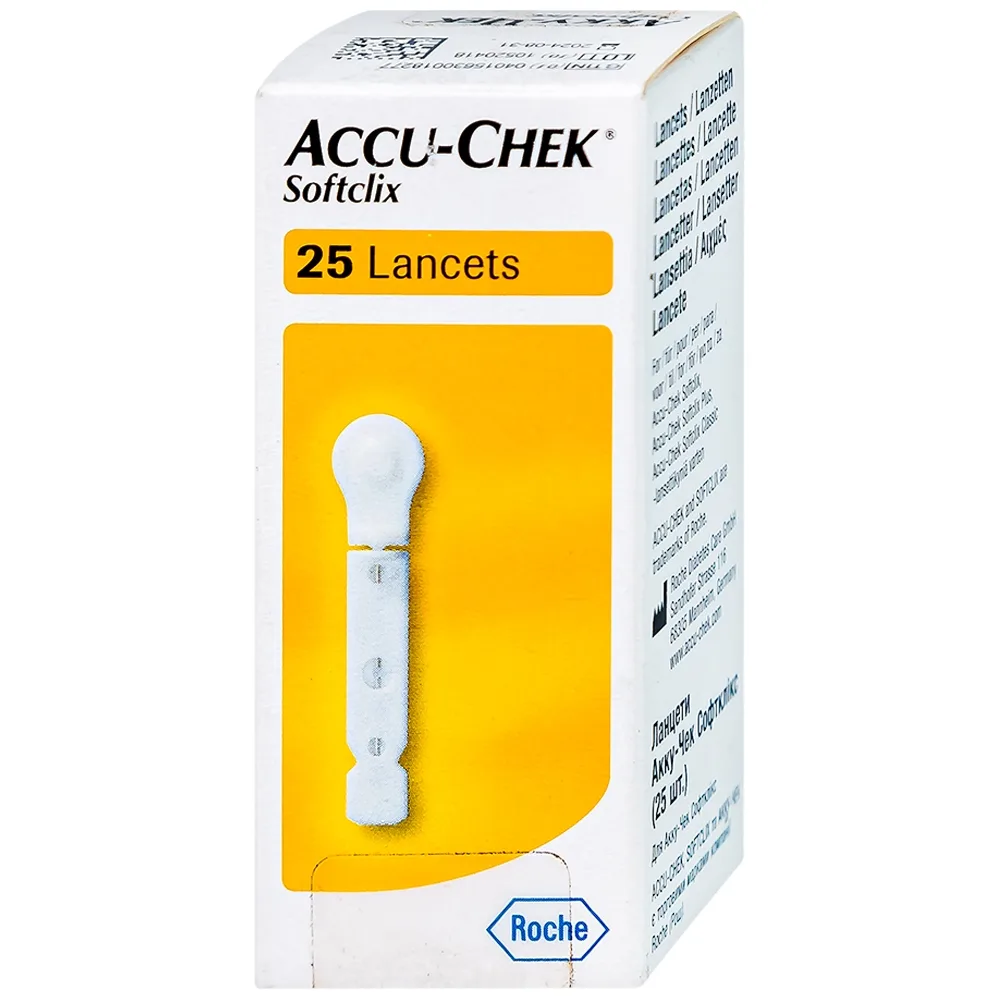 Hình ảnh Kim lấy máu tiệt trùng Accu-Chek Softclix sử dụng cho thiết bị lấy máu Accu-Chek Softclix (25 cái)