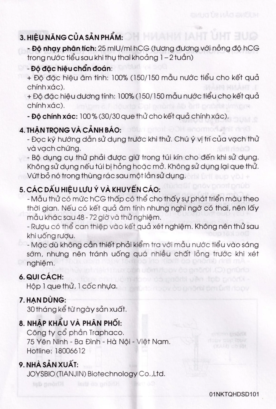 Hình ảnh Que thử thai nhanh HCG Allisa Pregnancy Test Kit Traphaco phát hiện 7 - 10 ngày sau khi thụ thai