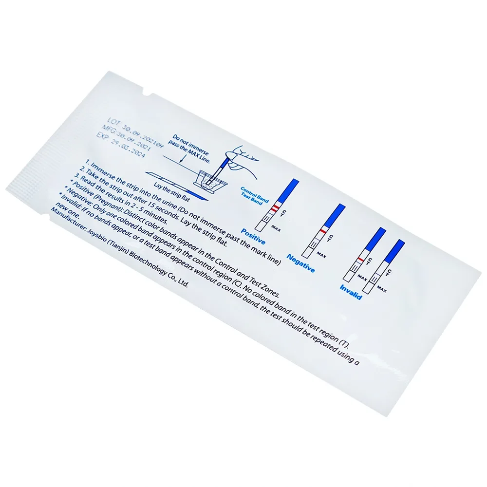 Hình ảnh Que thử thai nhanh HCG Allisa Pregnancy Test Kit Traphaco phát hiện 7 - 10 ngày sau khi thụ thai