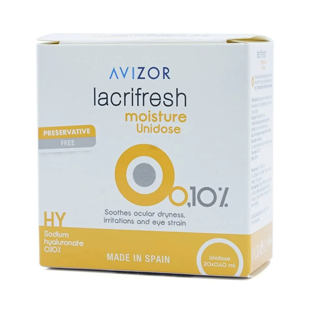 Hình ảnh Dung dịch nhỏ mắt Avizor Lacrifresh 0.10% làm dịu tình trạng khô mắt, kích ứng và mỏi mắt (20 ống x 0,40ml)
