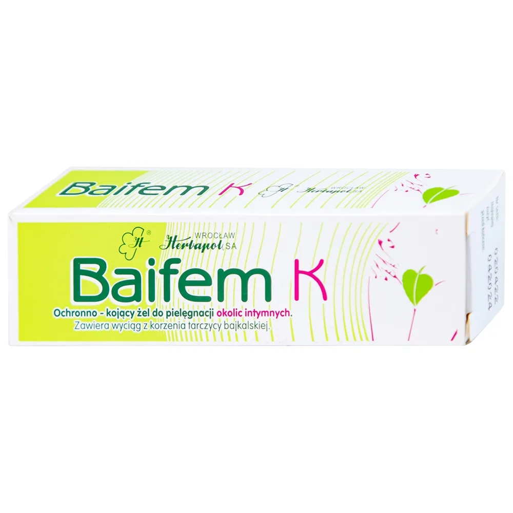 Hình ảnh Gel thảo dược Baifem K Herbapol làm dịu nhẹ, giảm cảm giác khó chịu do ngứa, kích ứng, mẩn đỏ da (15g)