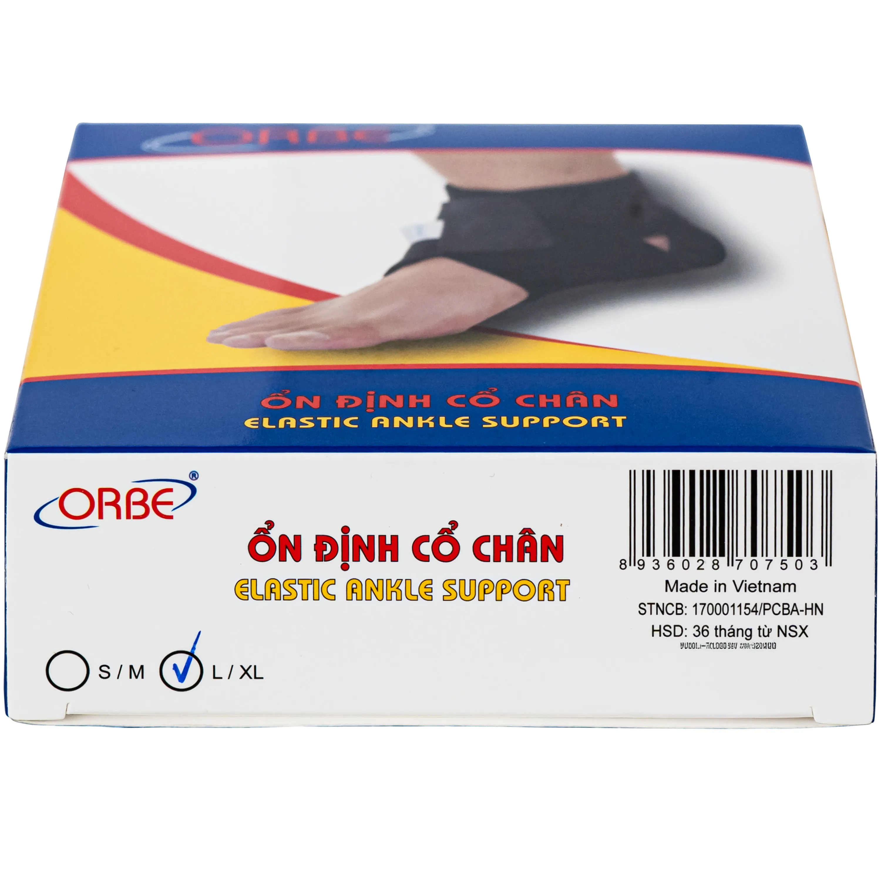 Hình ảnh Băng ổn định cổ chân Elastic Ankle Support Orbe size L/XL