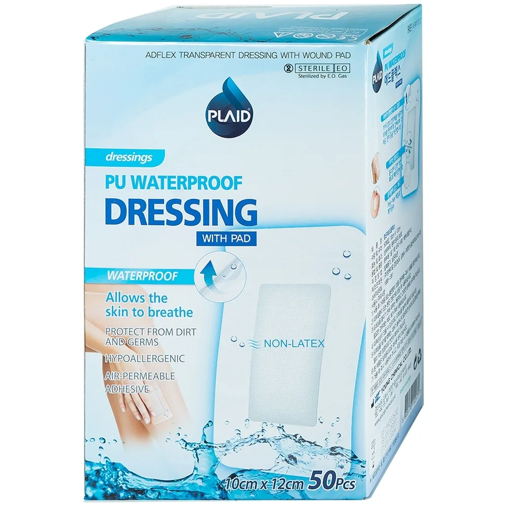 Hình ảnh Băng gạc vô trùng không thấm nước Sterile Adflex (With-Pad) (10cm x 12cm) Young Chemical hỗ trợ bảo vệ vết thương (50 miếng)