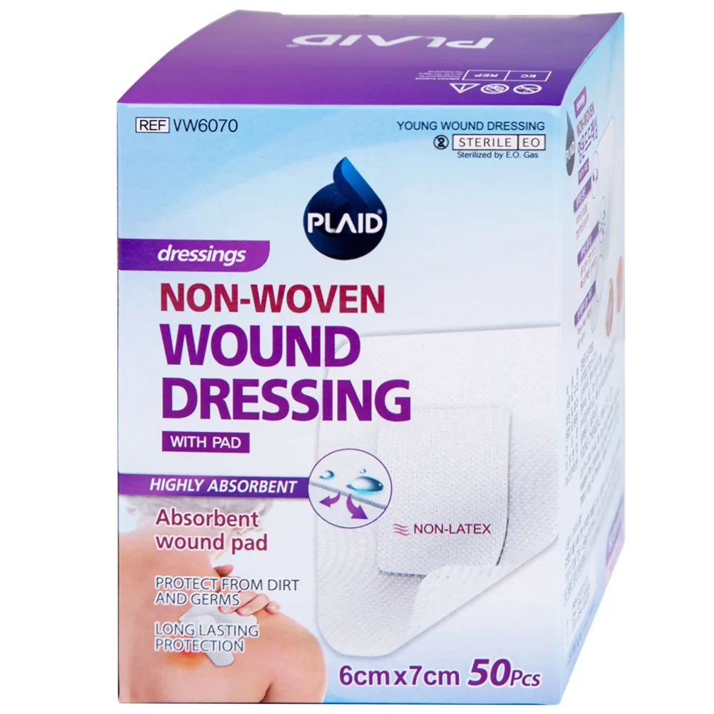 Hình ảnh Băng gạc vô trùng Young Wound Dressing 6cm x 7cm Young Chemical hỗ trợ bảo vệ vết thương (50 miếng)