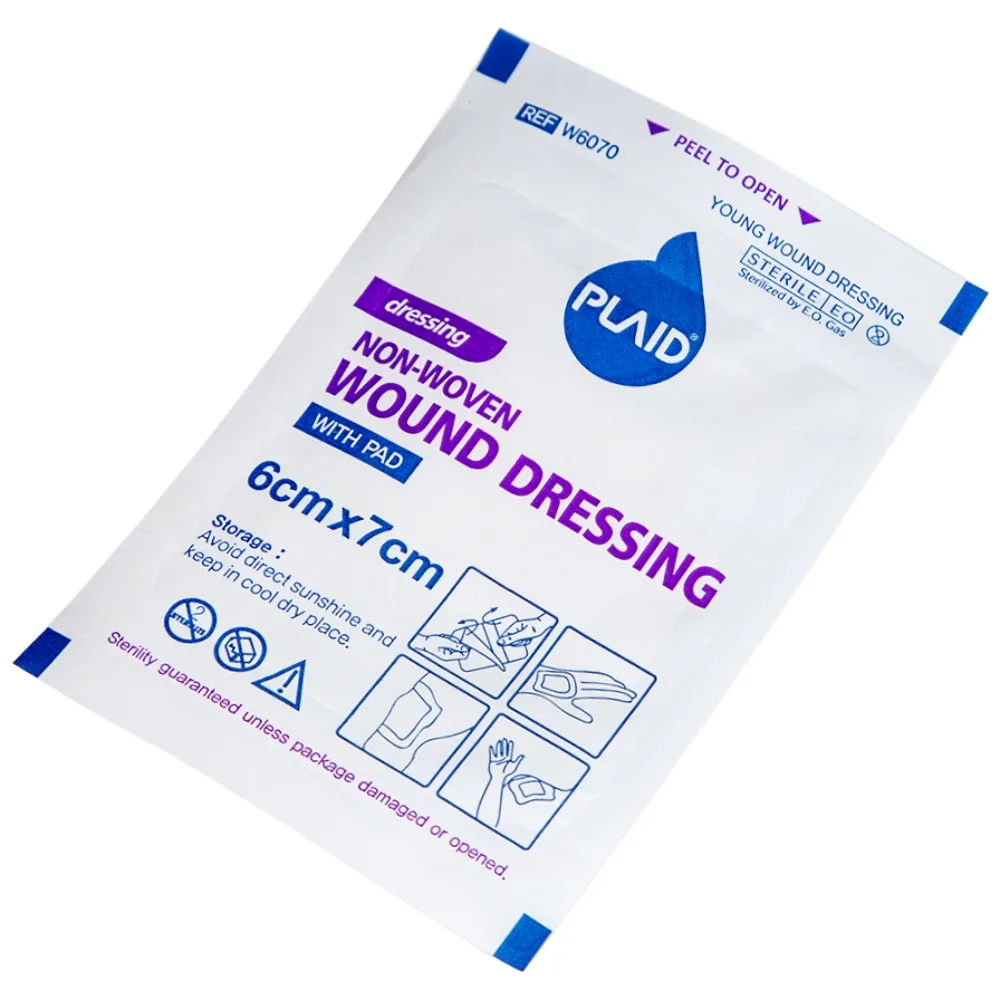 Hình ảnh Băng gạc vô trùng Young Wound Dressing 6cm x 7cm Young Chemical hỗ trợ bảo vệ vết thương (50 miếng)