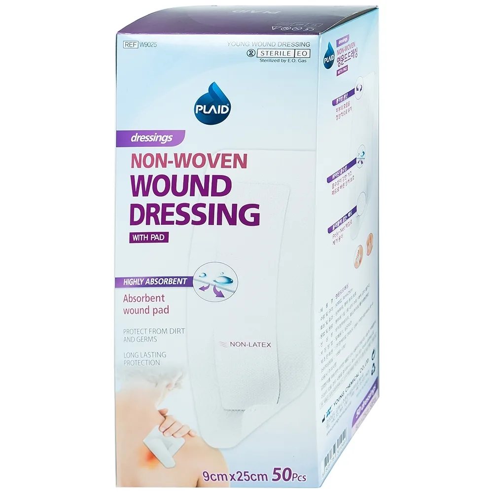 Hình ảnh Băng gạc vô trùng Non-Woven Wound Dressing 9cm x 25cm Young Chemical hỗ trợ bảo vệ vết thương (50 miếng)