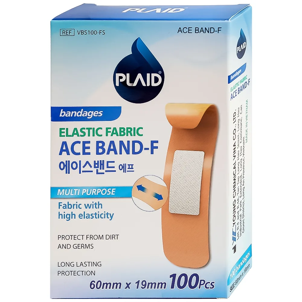 Hình ảnh Băng keo cá nhân vải Elastic Fabric Ace Band-F 60mm x 19mm Young Chemical bảo vệ vết thương (100 miếng)