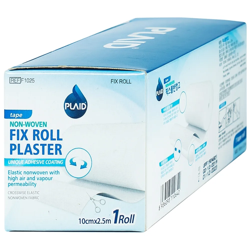 Hình ảnh Băng keo cuộn co giãn Non-Woven Fix Roll Plaster 10cm x 2.5m Young Chemical cố định ống truyền dẫn, truyền dịch (1 cuộn)