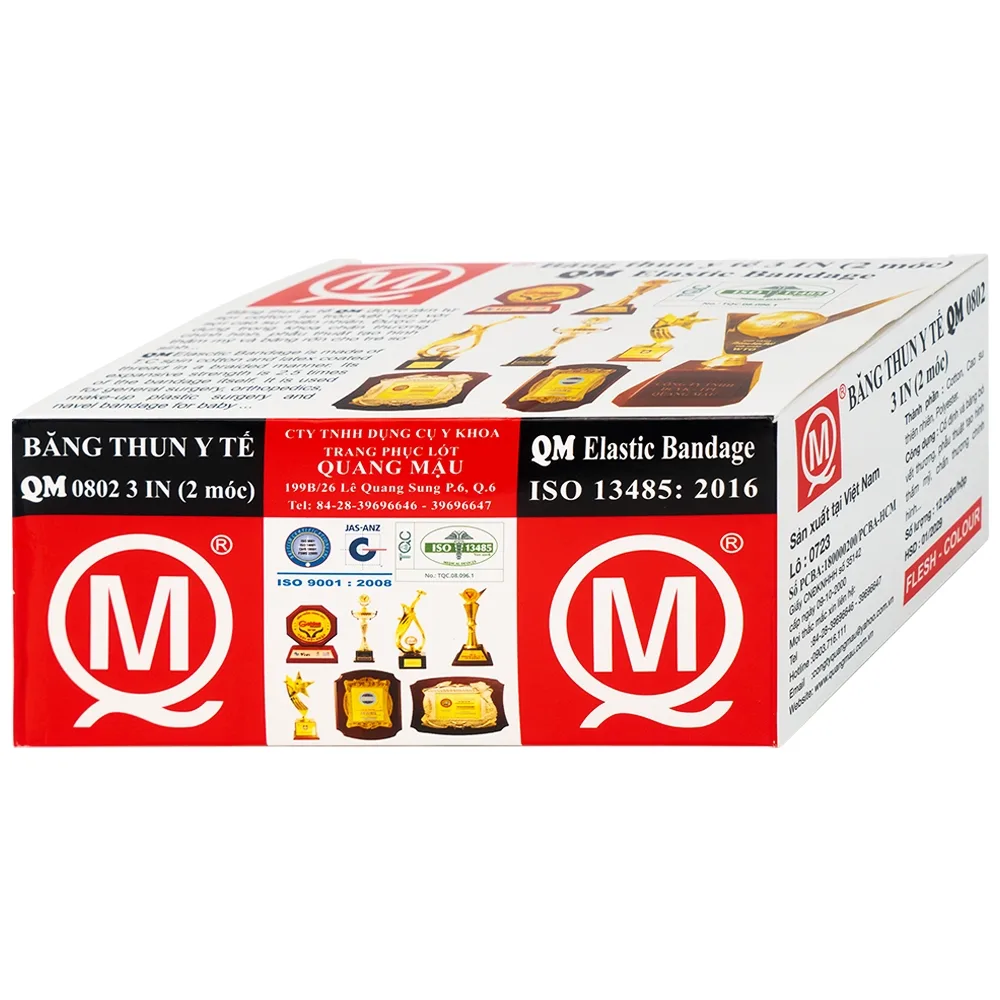 Hình ảnh Băng thun 2 móc Minh Quang dùng để băng nén ép cầm máu, cố định khớp (12 cuộn)