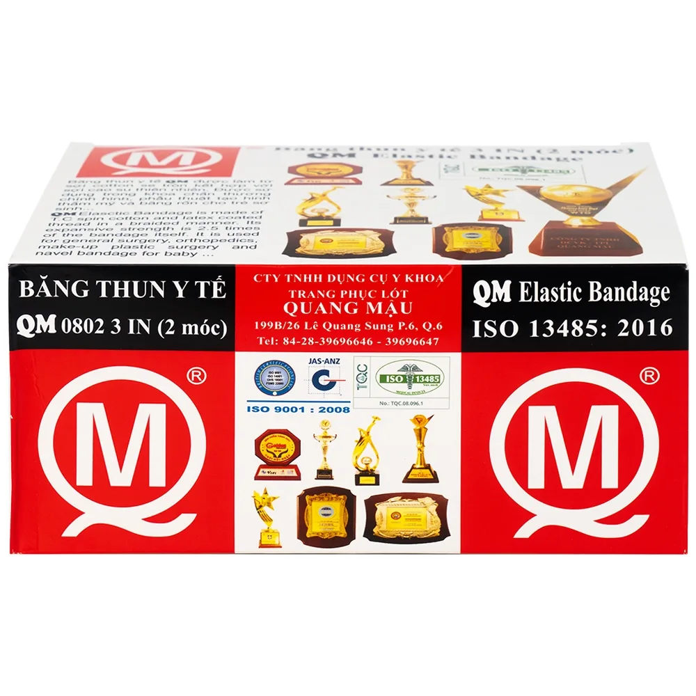 Hình ảnh Băng thun 2 móc Minh Quang dùng để băng nén ép cầm máu, cố định khớp (12 cuộn)