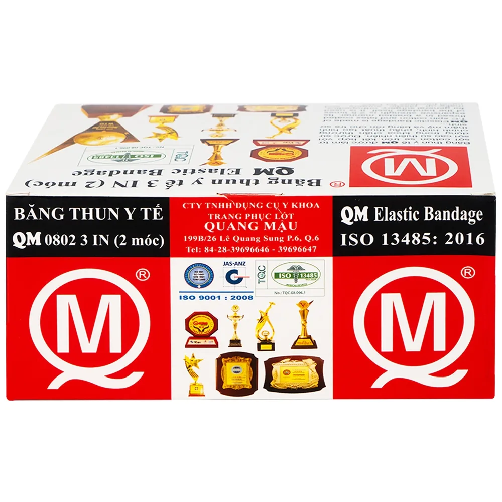 Hình ảnh Băng thun 2 móc Minh Quang dùng để băng nén ép cầm máu, cố định khớp (12 cuộn)