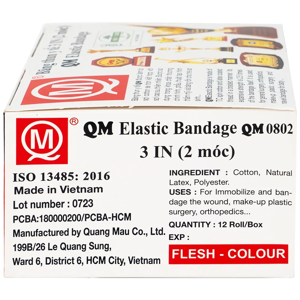 Hình ảnh Băng thun 2 móc Minh Quang dùng để băng nén ép cầm máu, cố định khớp (12 cuộn)