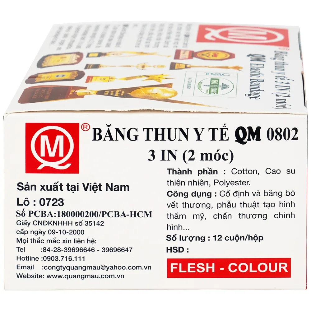 Hình ảnh Băng thun 2 móc Minh Quang dùng để băng nén ép cầm máu, cố định khớp (12 cuộn)