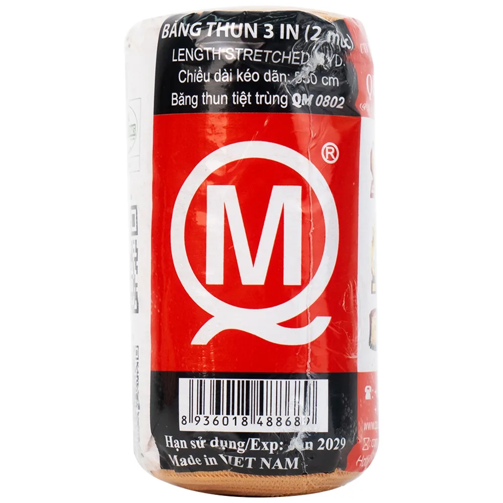 Hình ảnh Băng thun 2 móc Minh Quang dùng để băng nén ép cầm máu, cố định khớp (12 cuộn)
