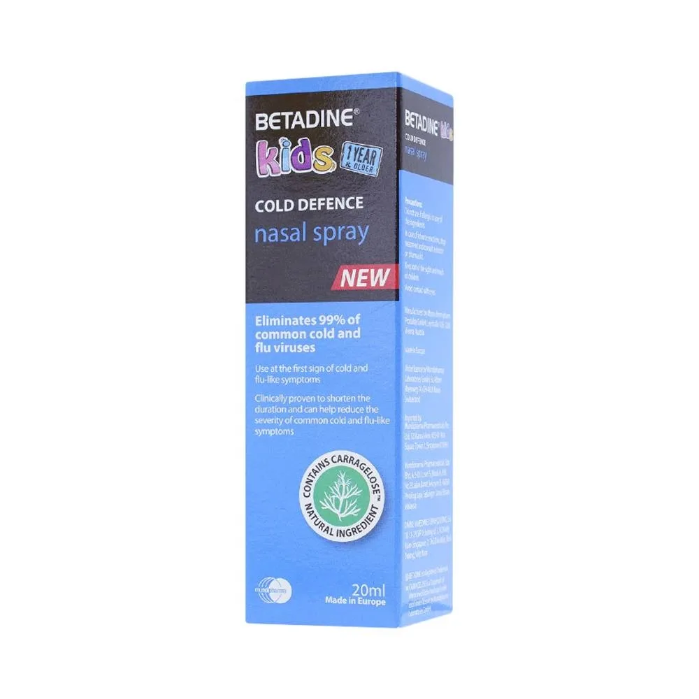 Hình ảnh Xịt mũi Betadine Kids ngăn ngừa virus niêm mạc mũi (20ml)