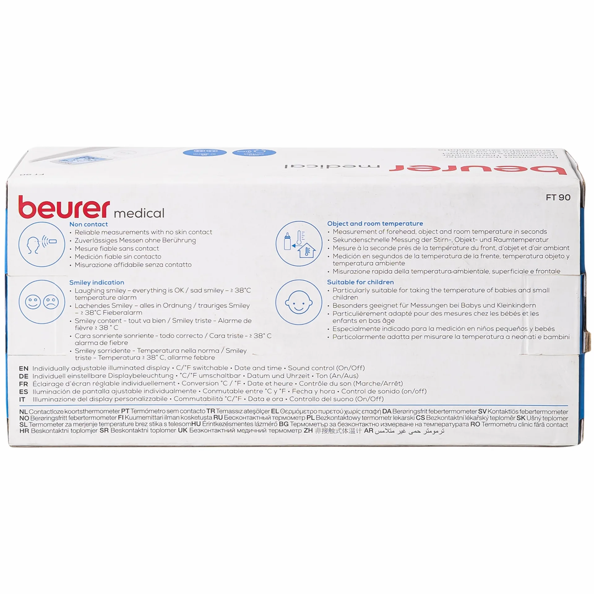 Hình ảnh Nhiệt kế điện tử Beurer Medical FT90 đo nhiệt độ trán không tiếp xúc, đo nhiệt độ của đồ vật và phòng