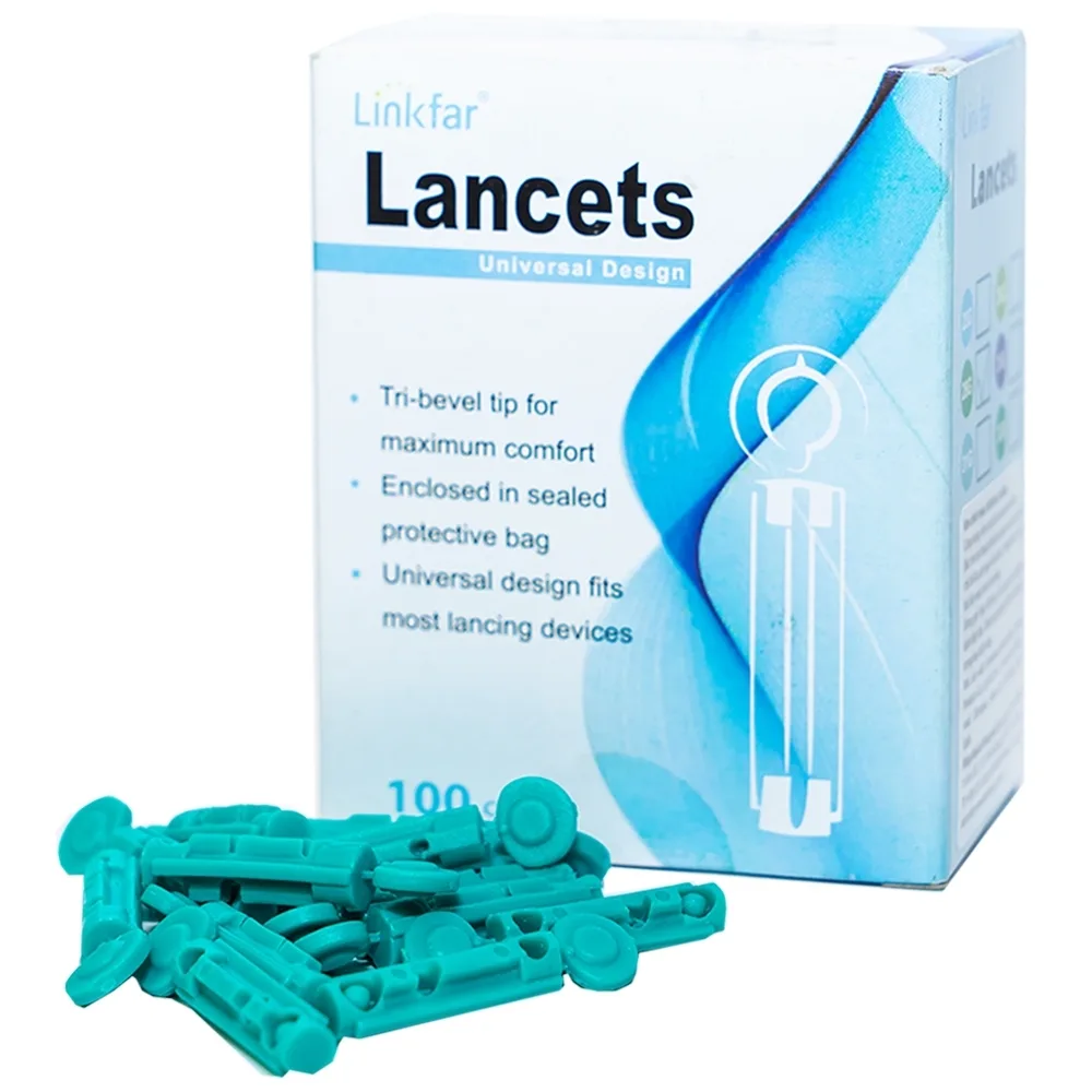 Hình ảnh Kim lấy máu Linkfar Lancets 28g hỗ trợ lấy máu (100 cái)