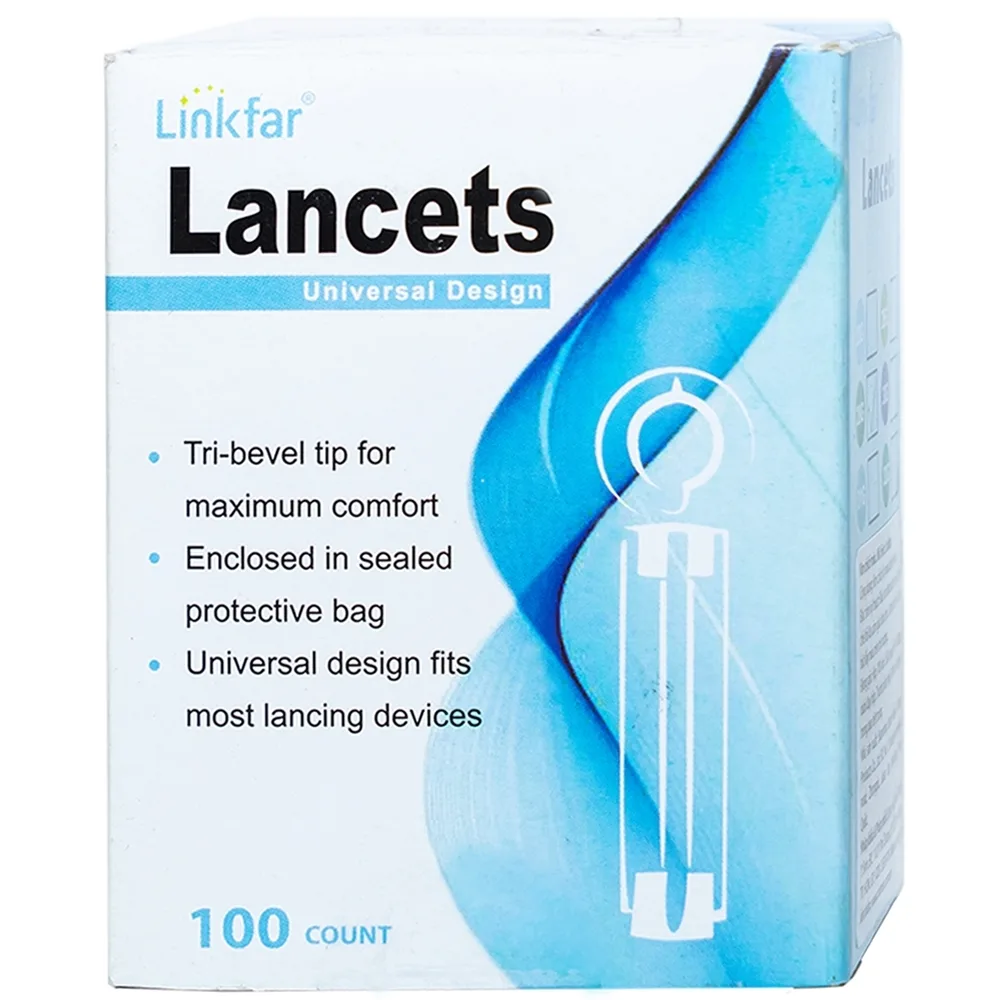 Hình ảnh Kim lấy máu Linkfar Lancets 28g hỗ trợ lấy máu (100 cái)