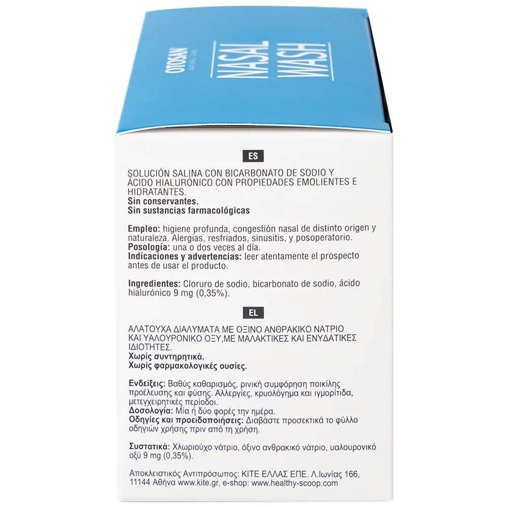 Hình ảnh Bộ rửa xoang mũi Otosan Nasal Wash làm sạch sâu, hồi phục chứng viêm mũi dị ứng (1 kít + 30 gói)