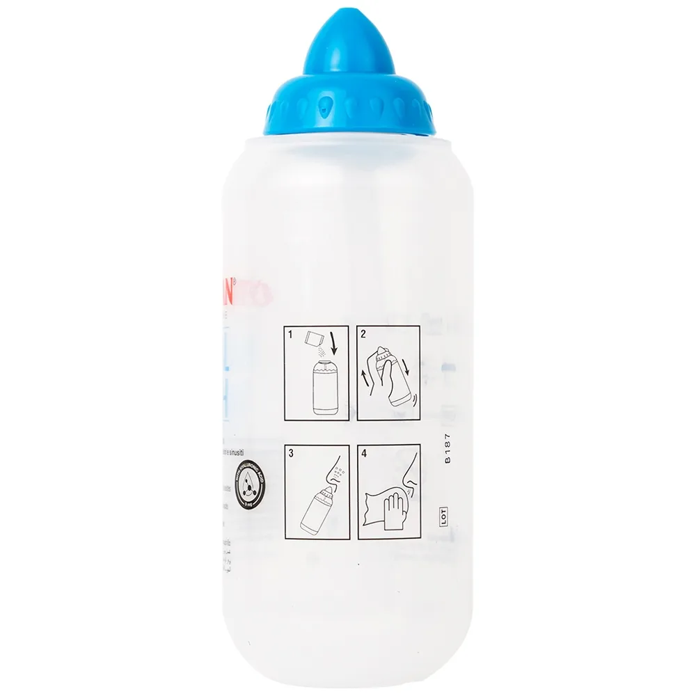 Hình ảnh Bộ rửa xoang mũi Otosan Nasal Wash làm sạch sâu, hồi phục chứng viêm mũi dị ứng (1 kít + 30 gói)