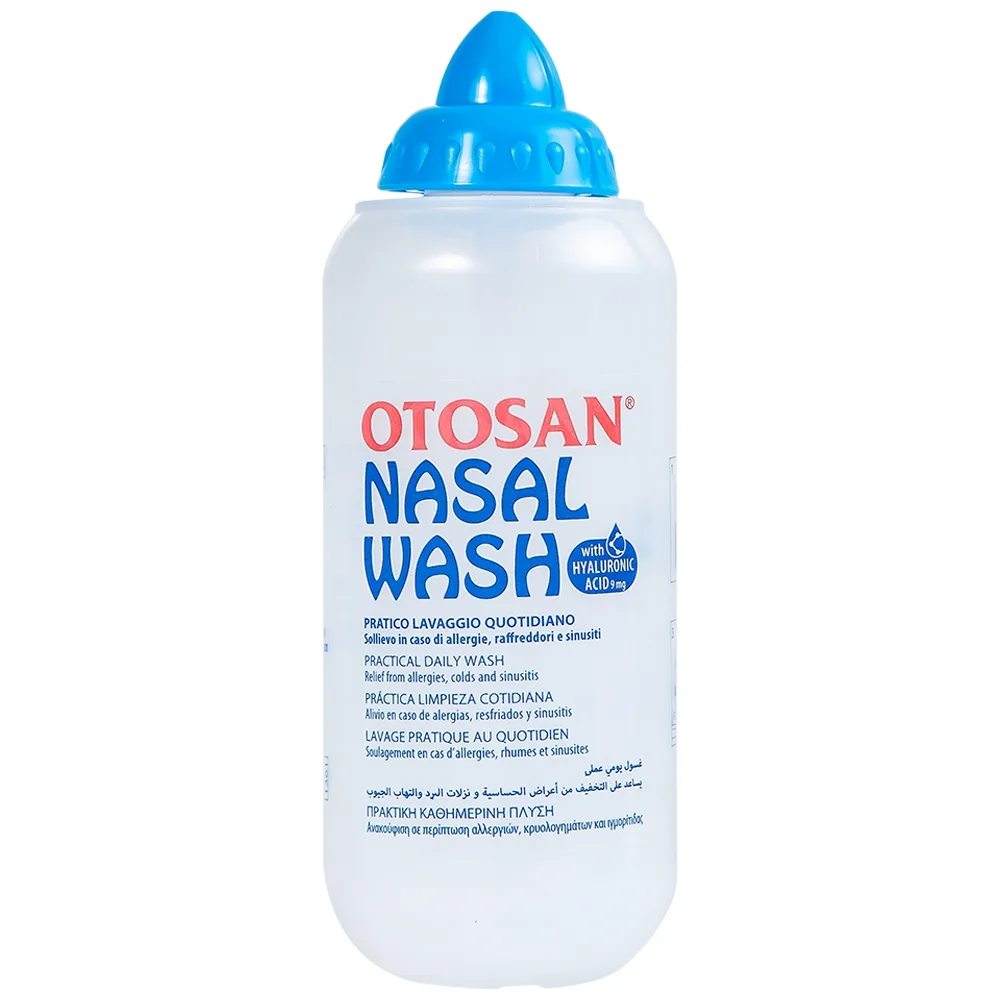 Hình ảnh Bộ rửa xoang mũi Otosan Nasal Wash làm sạch sâu, hồi phục chứng viêm mũi dị ứng (1 kít + 30 gói)