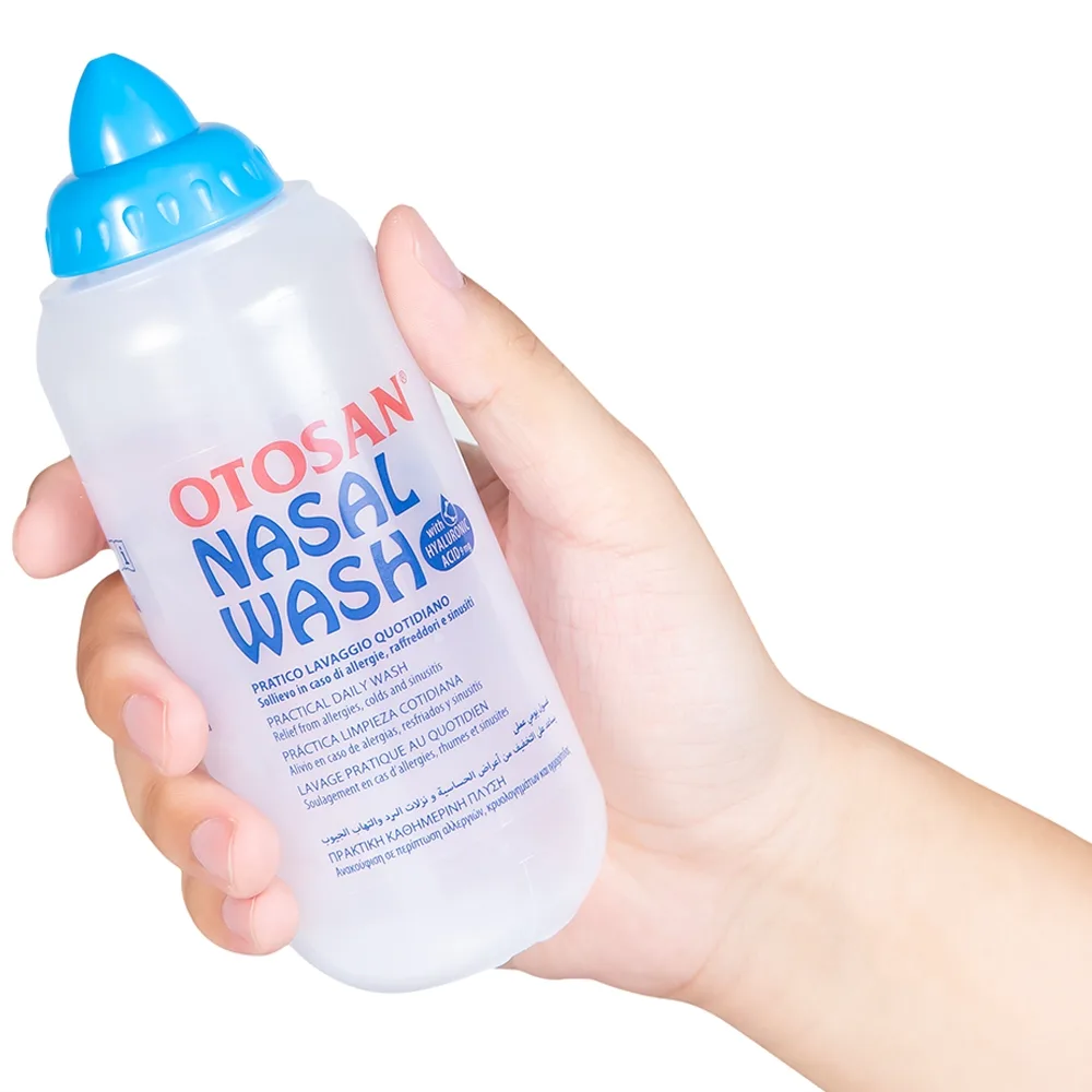 Hình ảnh Bộ rửa xoang mũi Otosan Nasal Wash làm sạch sâu, hồi phục chứng viêm mũi dị ứng (1 kít + 30 gói)