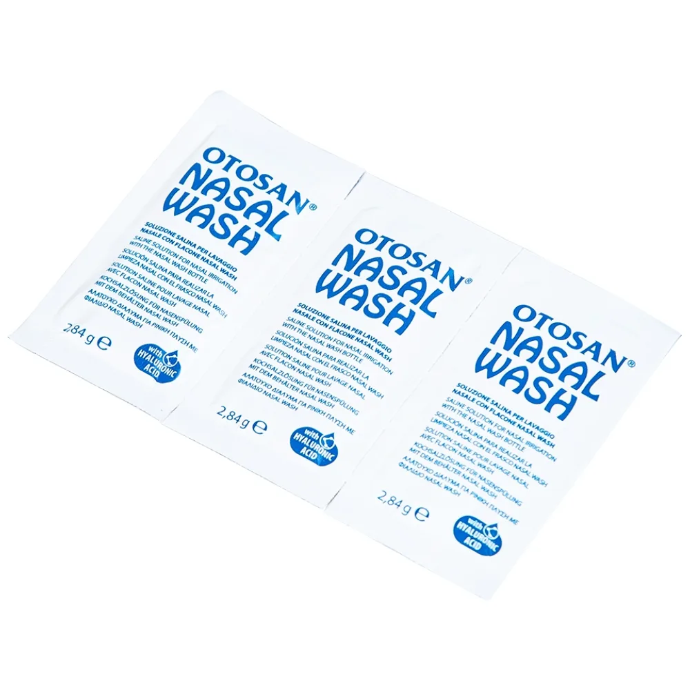 Hình ảnh Bộ rửa xoang mũi Otosan Nasal Wash làm sạch sâu, hồi phục chứng viêm mũi dị ứng (1 kít + 30 gói)