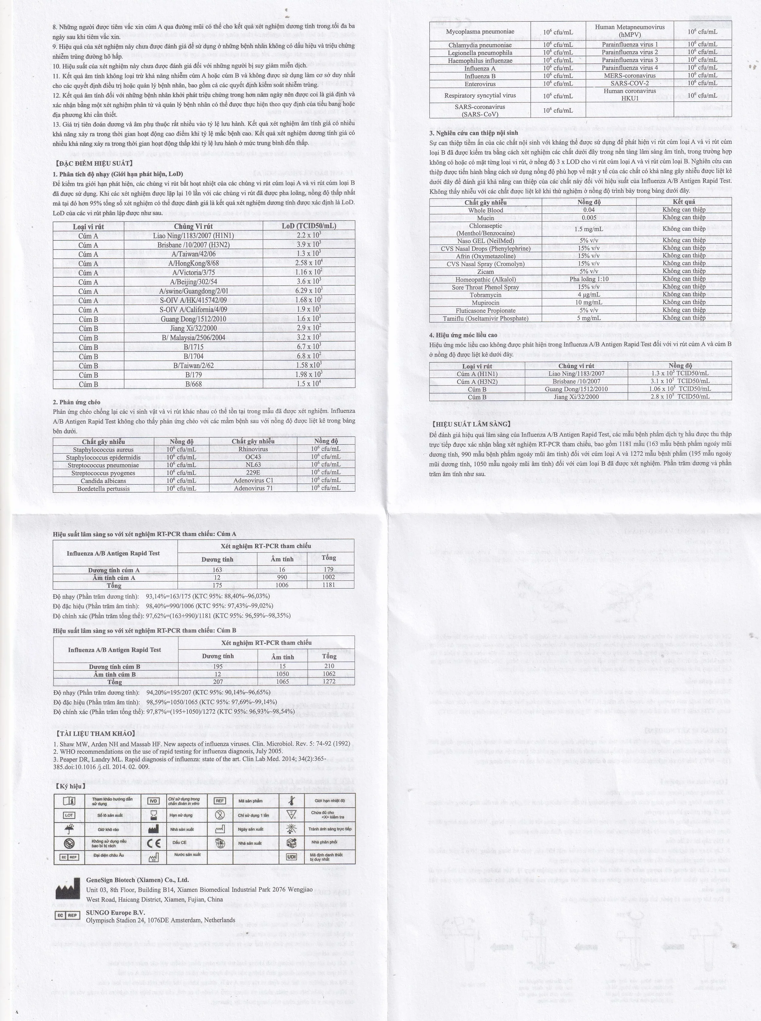Hình ảnh Kit test cúm A/B Genesign (25 kít)