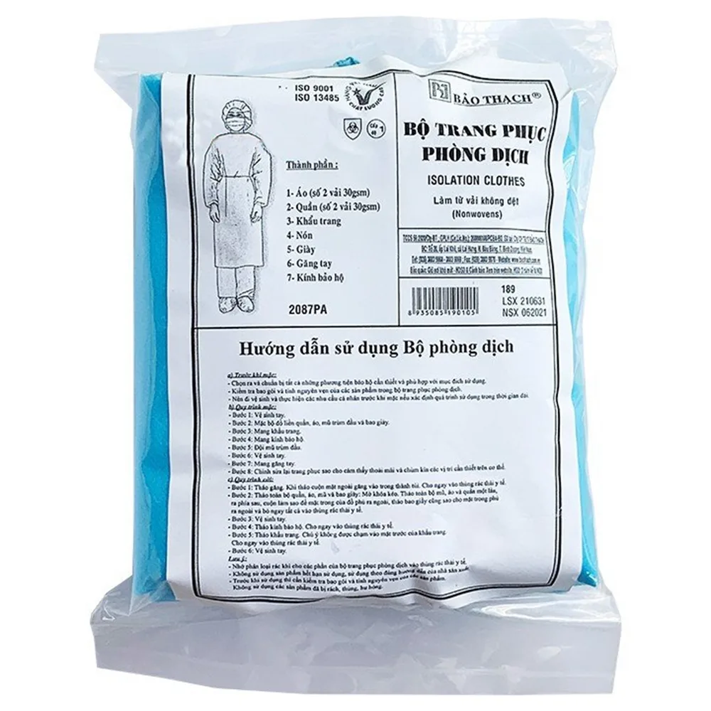 Hình ảnh Bộ trang phục phòng dịch 7 món Bảo Thạch bảo vệ cơ thể khỏi xâm nhập của virus