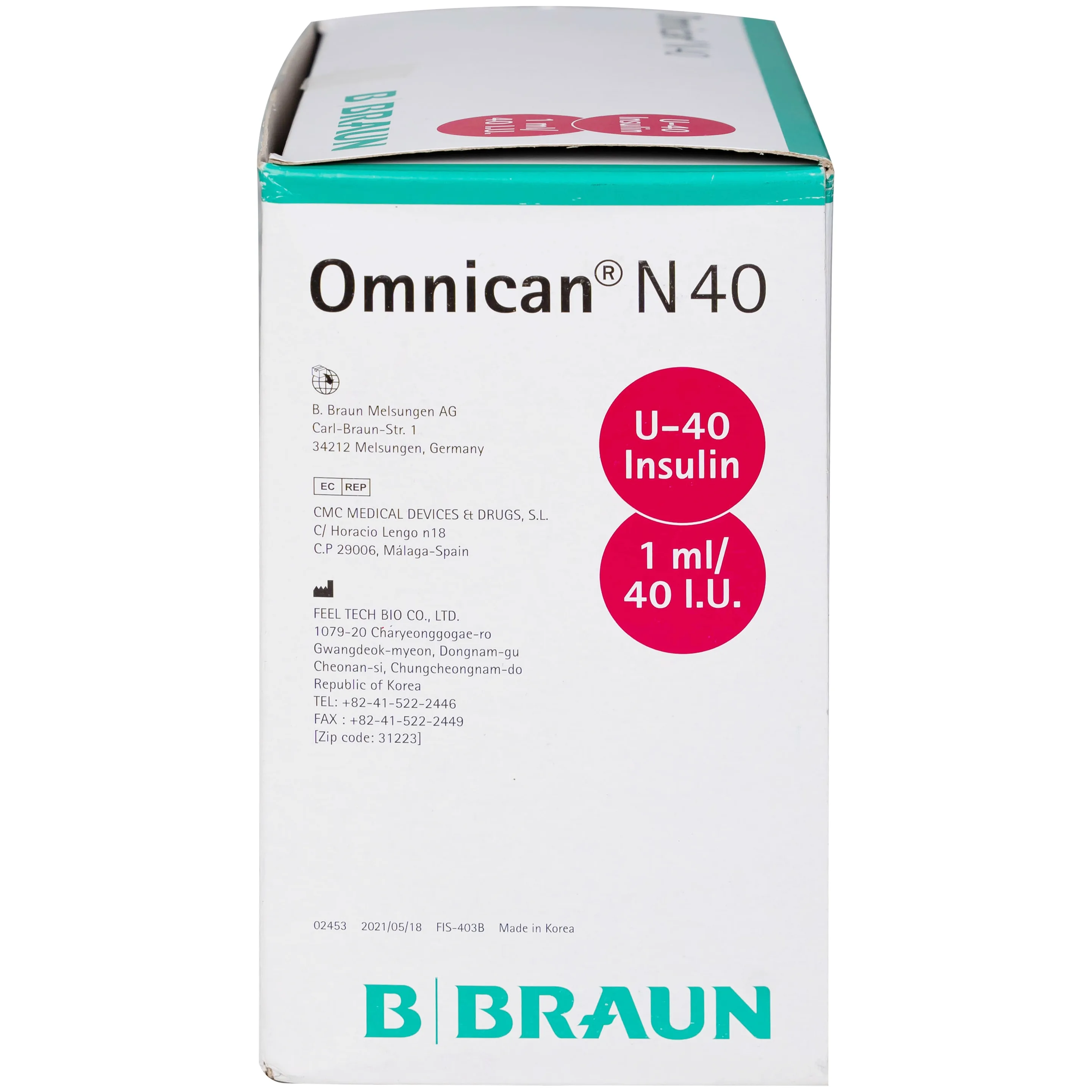 Hình ảnh Bơm tiêm Insulin Omnican N40 B.Braun dùng tiêm insulin dưới da (100 cái)